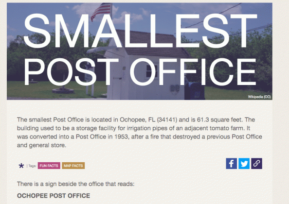 Smallest United States Post Office 